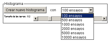 Picture of the histogram controls